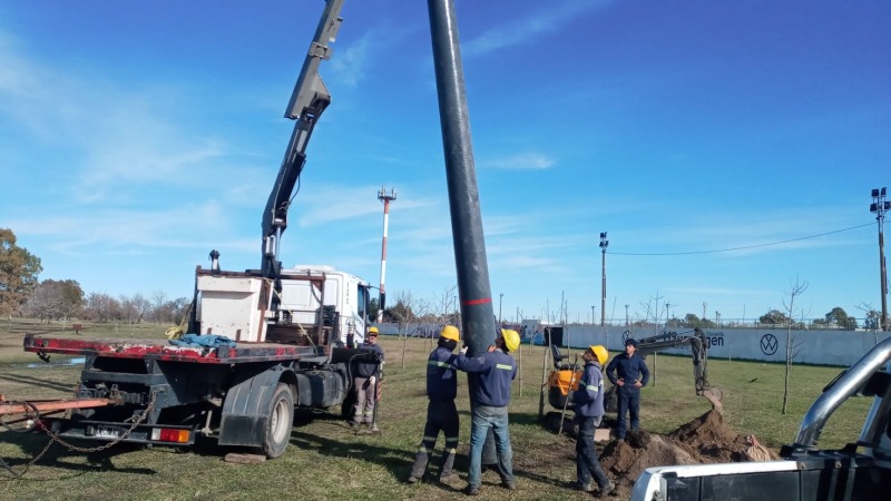 El Municipio coloc iluminacin led en Parque Sur y Los Robles